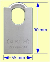 ABUS 83CS/55 “Rock” Chrome-plated Solid Steel Padlock